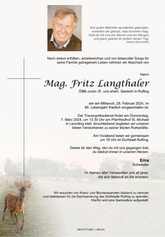 Mag. Fritz Langthaler